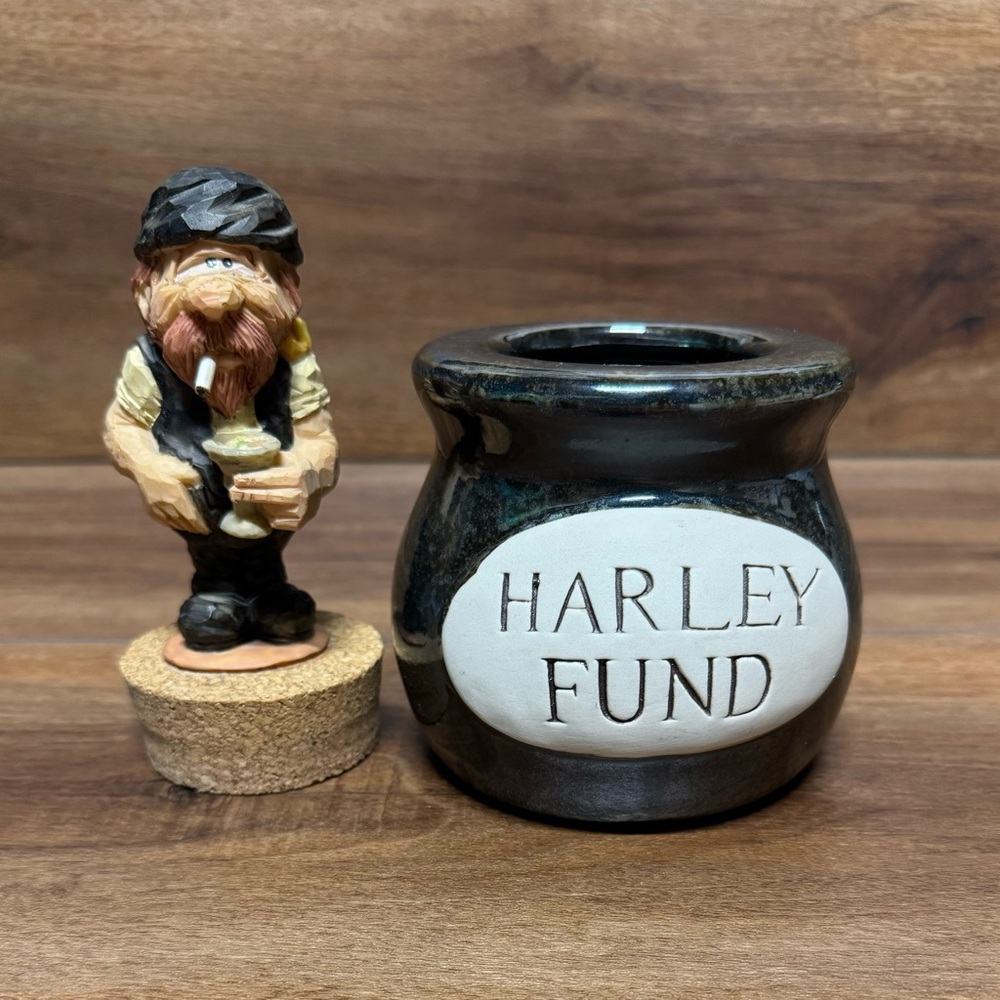 Vintage Harley Fund Money Jar - Picture 2 of 4